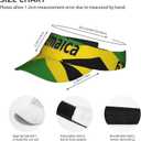 Vintage Jamaica Flag Jamaican Hats Sun Visor Sun Sports Adjustable Visor Hat for Men Women Black Gold Green