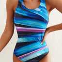 Herseas One Piece Swimsuit Women Slimming Tummy Control Bathing Suit Crisscross Back Athletic Modest Swim Suit 2026 (Blue, M)