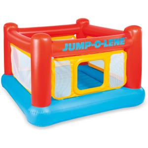 Intex Inflatable Jump-O-Lene Trampoline Bounce House with Crawl-Thru Door & Net - Indoor & Outdoor Backyard Blow-Up Bouncy Playhouse for Kids Ages 3-6, 69 X 69 X 44 Inches