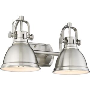 Emliviar 2-Light Vanity Lights, Modern Bathroom Light Fixture with Metal Shade, Brushed Nickel Finish, 4054-2W BN