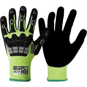 Work Gloves Men Women, A5 Cut Resistant Gloves, Impact Gloves, Heavy Duty Work Glove with Grip, Work Gloves (S)