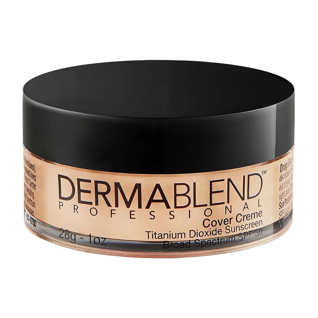 Dermablend Cover Crme Full Coverage Foundation Makeup, Hydrating Cream Concealer for Dark Circles and Blemishes, Maximum Coverage with Mineral Sunscreen SPF 30, 1 OZ