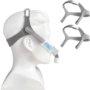 2 Packs Headgear Compatibility with Nuance Pro Closed Edges Replacement CPAP Headgear Strap for Nuance Pro Gel Nasal Pillow Mask Replace Part(Without Nasal Pillow Frame)