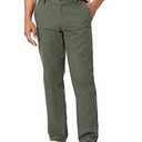 Amazon Essentials Men's Straight-Fit Wrinkle-Resistant Flat-Front Chino Pant, Dark Olive, 35W x 29L
