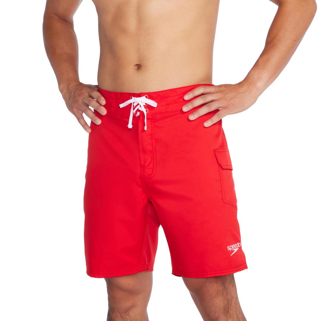 Speedo Men's Guard Swim Trunk Knee Length Boardshort Volley 30