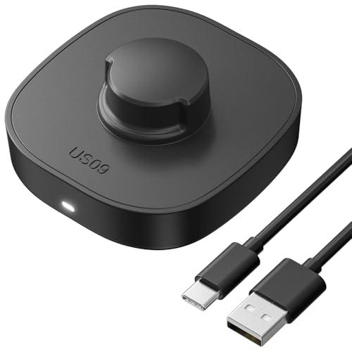 SOFTGAS Compatible with Aura Ring Gen3 Charger Size 9, Fast and Safe Charging Dock with USB-C Cable, Travel-Friendly Design for O-ra Ring (Black)