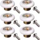 6 pcs Shower Door Rollers Wheels, Bathroom Glass Door Replacement Part Runner Sliding Shower Door Roller Wheel-Roller (19mm)