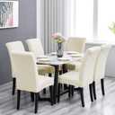 Stretch Chair Covers for Dining Room Set of 8, Removable Washable Dining Room Chair Covers, Dining Chair Slipcovers Seat Protectors, Great Decor for Home and Banquet (Ivory, 8 Pack)