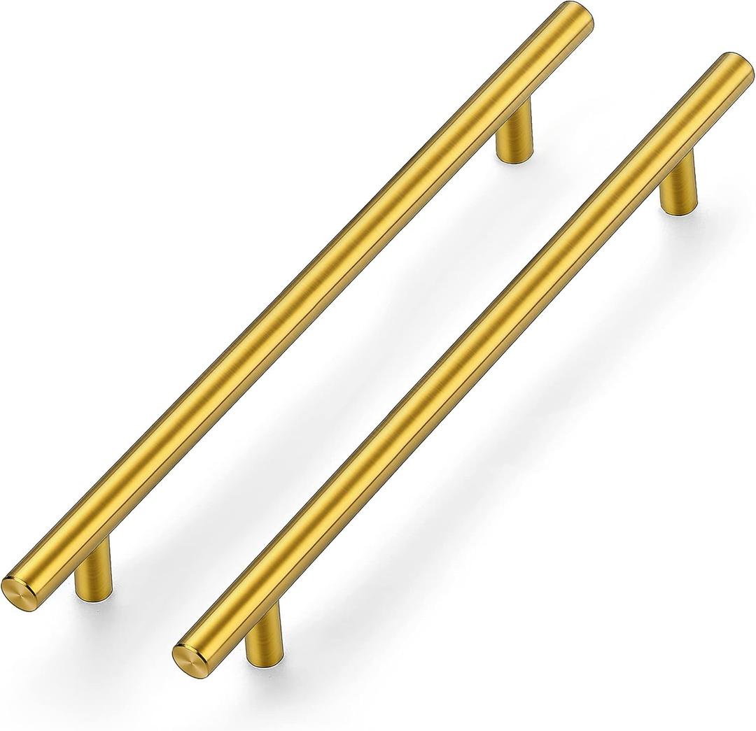 Ravinte Gold Cabinet Handles 20 Pack 8-4/5 Inch Cabinet Pulls Brushed Brass Kitchen Cabinet Handles Modern Drawer Pulls Gold Hardware for Kitchen Cabinet