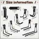 Landhoow 26 Pack Slatwall Accessories, 24 Pcs Multi Size Heavy Duty Slat Wall Hanging Hooks & Hangers with 2 Pcs Storage Straps for Storage Garage Wall Organization Garden Home Slatwall Paneling