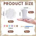 Affrolling 6 Set Cowboy Boot Vase Ceramics to Paint Ready to Paint Your Own Ceramic Cowgirl Hat Vase DIY Unpainted Plaster Paintable Kit Crafts with Brush Palette for Adults(Western Boots)