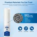 Whole House 20" x 2.5" Spun Polypropylene Depth Sediment Water Filter Cartridge 20" Pre-Filter Replacement for P25-20, PD-25-20, SDC-25-2020, EQ-304-20, FXWPT, SP-P25-20 (25 Micron, Pack of 6)
