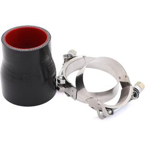 Straight Reducer Coupler Silicone Hose ID 2inch to 2.5inch 4-Ply with Stainless Steel T-Bolt Clamp for Turbo/Intercooler/Intake Piping