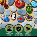 PGN 40 PCS Flat Smooth River Rocks for Painting  1-4 Natural Stones for Kids & Adults DIY Craft, Garden Decor  Paintable Surface, No Sharp Edges, Family Art Activity