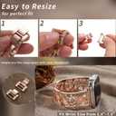 Floral Bling Crystal Hollow Metal Bracelet Band Compatible with Apple Watch 38mm 40mm 41mm 42mm 44mm 45mm 46mm 49mm, Women Dressy Jewelry Wristband for iWatch Series 11 10 9 SE 8 7 6 5 4 3 2 1 Ultra