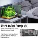 AQUASMITH Aquarium Air Pump,Ultra-Quiet/Small Size/More Output Fish Tank Bubbler 1w/16GPH/12Kpa,with Air Stone Bubbler,Single Outlet Suitable for 0-20 Gallon Fish Tank