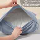 Vonty 2 Pack Standard Pillow Cases - 20x26 Inch, 1800 Thread Count Microfiber Pillowcases Standard Size Grey Pillow Cases Luxury & Soft Embroidered Bed Pillow Covers with Envelope Closure