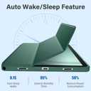 Akkerds Compatible with Galaxy Tab A11 Plus 11" 2026/ A9 Plus Case 11 Inch 2023, Slim Soft TPU Protective Cover with Trifold Stand & Auto Wake/Sleep for Galaxy A11+/ A9+ 5G Tablet Case, PineGreen