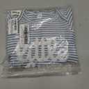 ZAXARRA Newborn Boy Stripe Romper Letter Embroidery Long Sleeve Round Neck Full Length Jumpsuit with Hat (Blue)