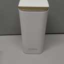 Makeup Brush Holder with Lid, Push Pop-Up Makeup Brush Organizer,4 Slots Makeup Cosmetics Organizerfor Vanity Decor, Bathroom Countertop ,Large Capcity, Dustproof,Waterproof (White and Gold)