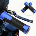 2 x 7/8" 22mm Rubber Handle Grips Motorcycle Fits for Suzuki GSXR 125 150 600 750 1000 Non Slip Handlebar Grips for Yamaha YZF 600R R1 98-19 R3 15-19 R6 99-19 R125 08-19 R6S 06-09 R25 14-19(Blue)