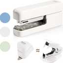 deli Stapler, Desktop Staplers with Integrated Staple Remover, 40 Sheet Capacity Office Stapler, White (1 Pack)