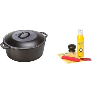Lodge Cast Iron 5-Quart Dutch Oven + Care Kit