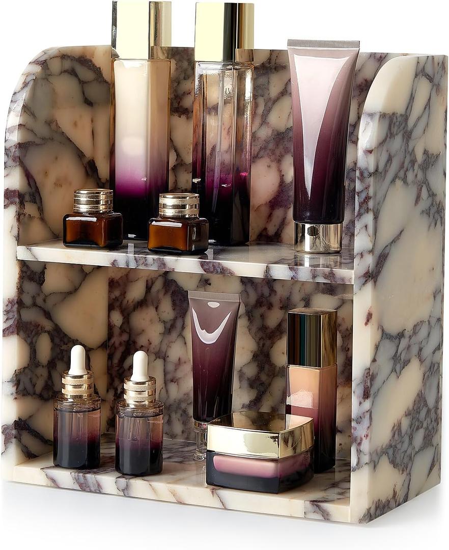 Luxury Natural Marble Shelf, Countertop Organizer Display Rack Decor