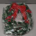 Hotop 2 Pcs Christmas Headstone Wreath Hanger Set for Cemetery Christmas Memorial Wreath for Grave Red Bowknot Natural Pine Cones Red Berries Wreath for Grave Marker Gravestone Decorations