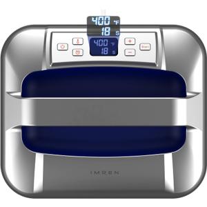 IMREN Portable Heat Press Machine, 12" x 10", for T Shirts and Hoodies,Heat Transfer for Sublimation,Vinyl,Heat Transfer Project with Heat Press Pad - Blue