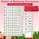 Christmas Theme American Mahjong Tiles Set, 160 Pcs Double Layer Mah Jong Tiles with Red Color for Christmas Mahjong Gifts Game Night Family Night Xmas Party Adult Players, Melamine