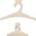 20 Pack Wooden Kids Hangers 9Inch Childrens Clothes Hangers Cute Non Slip Wood Baby Toddler Hangers DIY Wooden Baby Hangers for Closet, for Baby Toddler Kids Clothes & Pants (Crown)