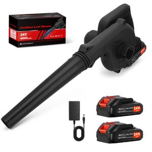 Xamanabu Leaf Blower Cordless, 2 x 24V 2.0Ah Battery and Charger, 150CFM 130MPH Electric Cordless Leaf Blower with Brushless Motor, Handle Electric Blower Cleaner