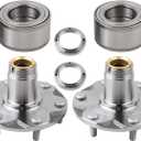 2 x Front Wheel Hub Bearing Assembly Compatible with 1995-2004 Tacoma, 2.4L 2.7L 3.4L (4WD ONLY), Replace 43521-35010 43502-35160