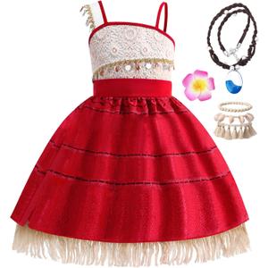 Princess Costume for Girls,Princess Dress for Kids with Accessories,Halloween Costume for Girls Kids Dress Up (5-6 Years)