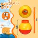 Amyhill 24 Set Fishing Bobbers Cups with Straws and Lids Red and Yellow Fishing Birthday Party Decorations 10 oz Plastic Cups for Kids Fishermen Birthday Party Favor
