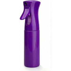 Hula Home Continuous Spray Bottle for Hair (10.1oz/300ml) Empty Ultra Fine Plastic Water Mist Sprayer  For Hairstyling, Cleaning, Salons, Plants, Essential Oil Scents & More - Purple