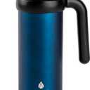 Manna Mocha Double-wall Vacuum Insulated Travel Mug with Leak-proof Easy-Align Lid - 16 Oz - Sapphire