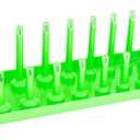 OEMTOOLS 22206 1/2" SAE Socket Tray Organizer, 28 Posts, 14 Sizes, Green Finish