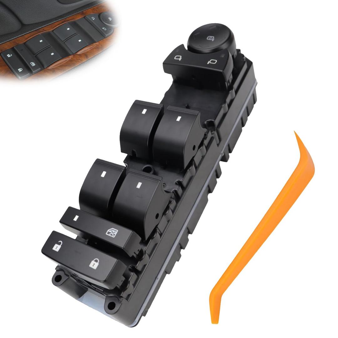 Flecto 20835552 Master Power Window Switch Driver Side with Door Lock Compatible with 07-14 Chevy Silverado Suburban Tahoe GMC Yukon Sierra 2009-2014 Escalade, Replaces 25783950, Door Lock Control
