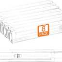 8 Pack Drawer Dividers for Clothes, 2.3" High 13"-21" Adjustable Drawer Dividers Expandable Dresser Drawer Organizer, Clear Drawer Separators for Clothes, Underwear, Cosmetic, Kitchen Utensils Storage