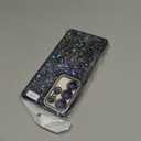 FABSPARK Case for Samsung Galaxy S25 Ultra,Glitter Crystal Diamond Rhinestone Sequin Shiny Bling Sparkly Glossy Luxury Electroplated,Aesthetic Cute Full Protection for Samsung Galaxy S25 Ultra,Black