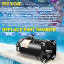 B2855 Pool Pump Motor, 2 HP 230V Single Speed, 56Y Square Flange, 3450 RPM