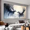 Suconvng Canvas Wall Art Decor Painting Abstract Flying Eagle Wall Art Painting Prints Modern Abstract Wall Decor Picture For Bedroom Home Living Room Office 20 X 40 Inches