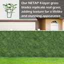 NETAP Grass Wall Panels, 10"x 10"(24pcs) 4-Layer Artificial Boxwood Faux Green Wall for Interior, Garden Party Wedding Backdrop, Indoor Outdoor Plant Wall Decor