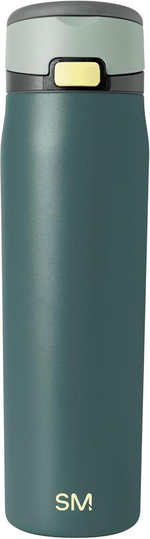 Simple Modern Mesa Loop Water Bottle with Covered Straw and Handle | 24oz Cup Holder Friendly Insulated Stainless Steel Bottles for Travel, Sports and School | Steel Harbor