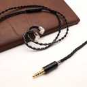 Yongse 2PIN/MMCX/TFZ/QDC IEM Headphone Replacement Cable, 6N OCC 4ft Upgraded Stereo 3.5/4.4mm Balanced Jack, Silver Plated 8 Strand Earphone Earbuds Audio Extension Cord - QDC 3.5mm with Mic