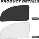 Front Side Window Sun Shade for 2010-2025 Dodge RAM 2500 3500 QuadCab CrewCab MegaCab 4Door, Foldable Window Sunshade Sun Visor Protector, Side Window Shades Blocks UV Rays Heat, Pack of 2