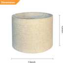 Lamp shades Set of 2, 13" Top x 13" Bottom x 10" High, Drum Lamp shadesMedium Lamp shade, Beige Lampshade Natural Linen Hand Crafted, see installation video here