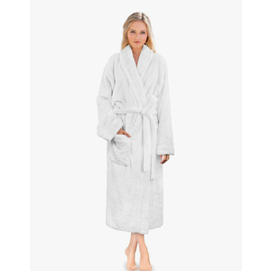 Premium Womens Plush Soft Robe Fluffy, Warm, Fleece Sherpa Shaggy Bathrobe